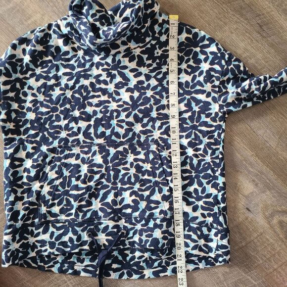 Nic & Zoe US Women's Size PP 100% Cotton Mock Neck Sweatshirt Floral Casual - Picture 9 of 10